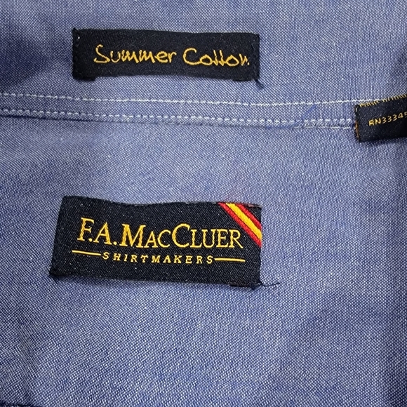 3/$15  F.A..Macluer Shirtmakers Men's Button Down Shirt. R3 - Picture 5 of 5